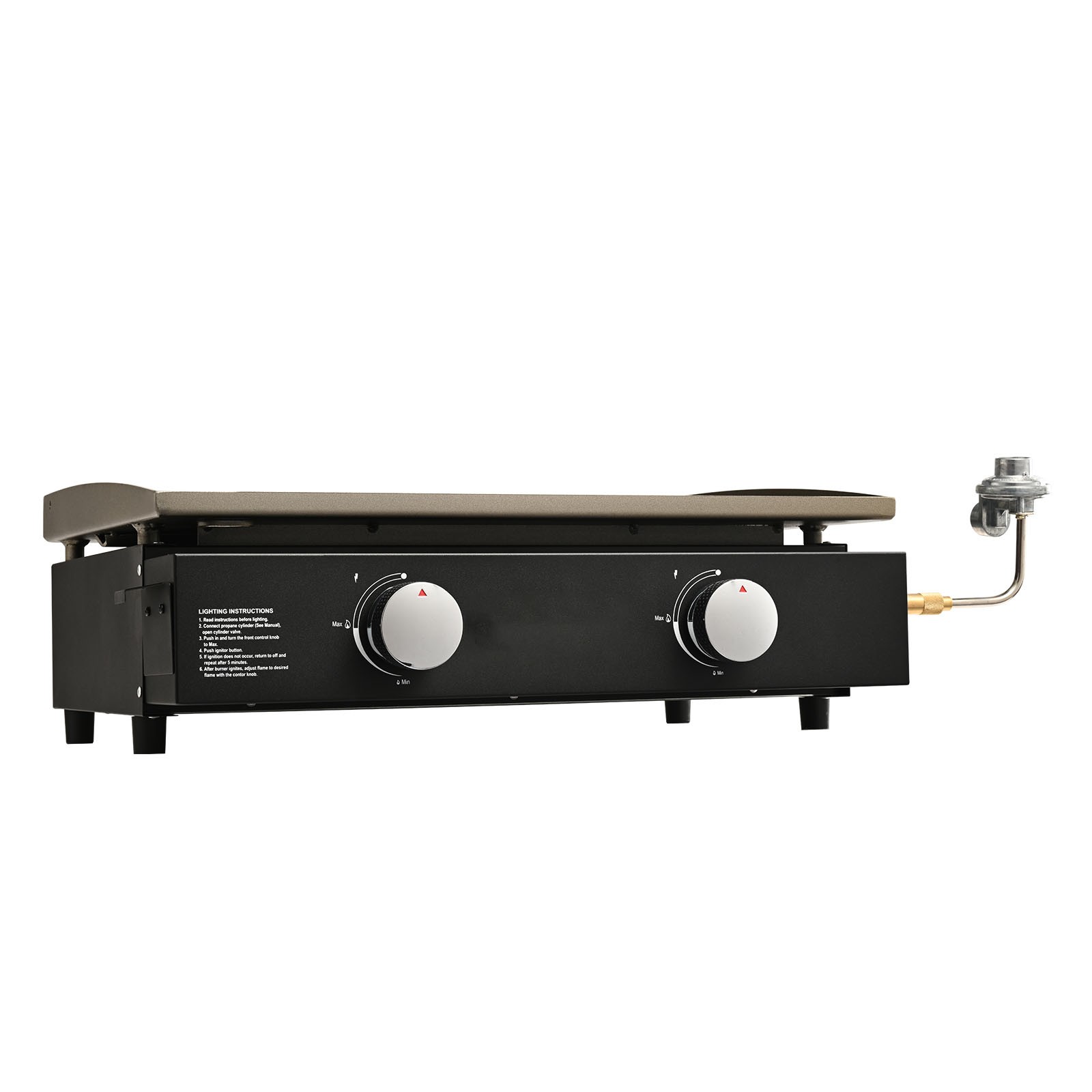 Uimoso 22-Inch Portable Gas Griddle with Dual Burners and Built-In Oil Drain