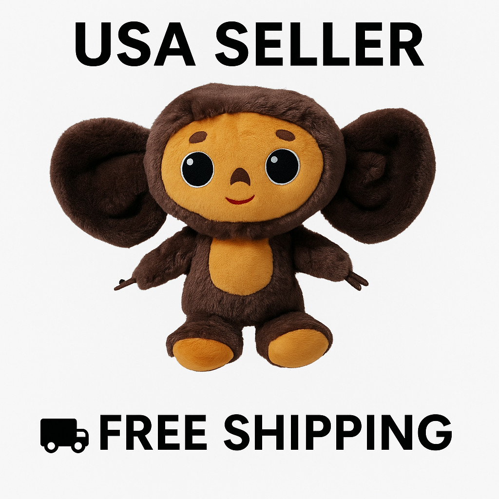 Cheburashka Russian Plush Toy ЧЕБУРАШКА 8 INCH TALL