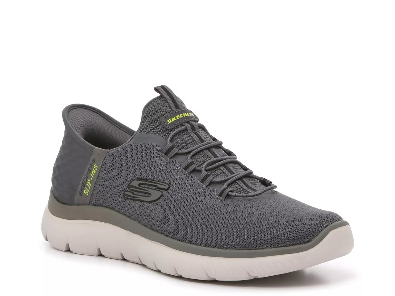 Skechers Men\'s Hands Free Slip-ins Summits High Range Slip-On Sneaker Grey Wide Skechers Men\'s Hands Free Slip-ins Summits High Range Slip-On Sneaker Grey Wide