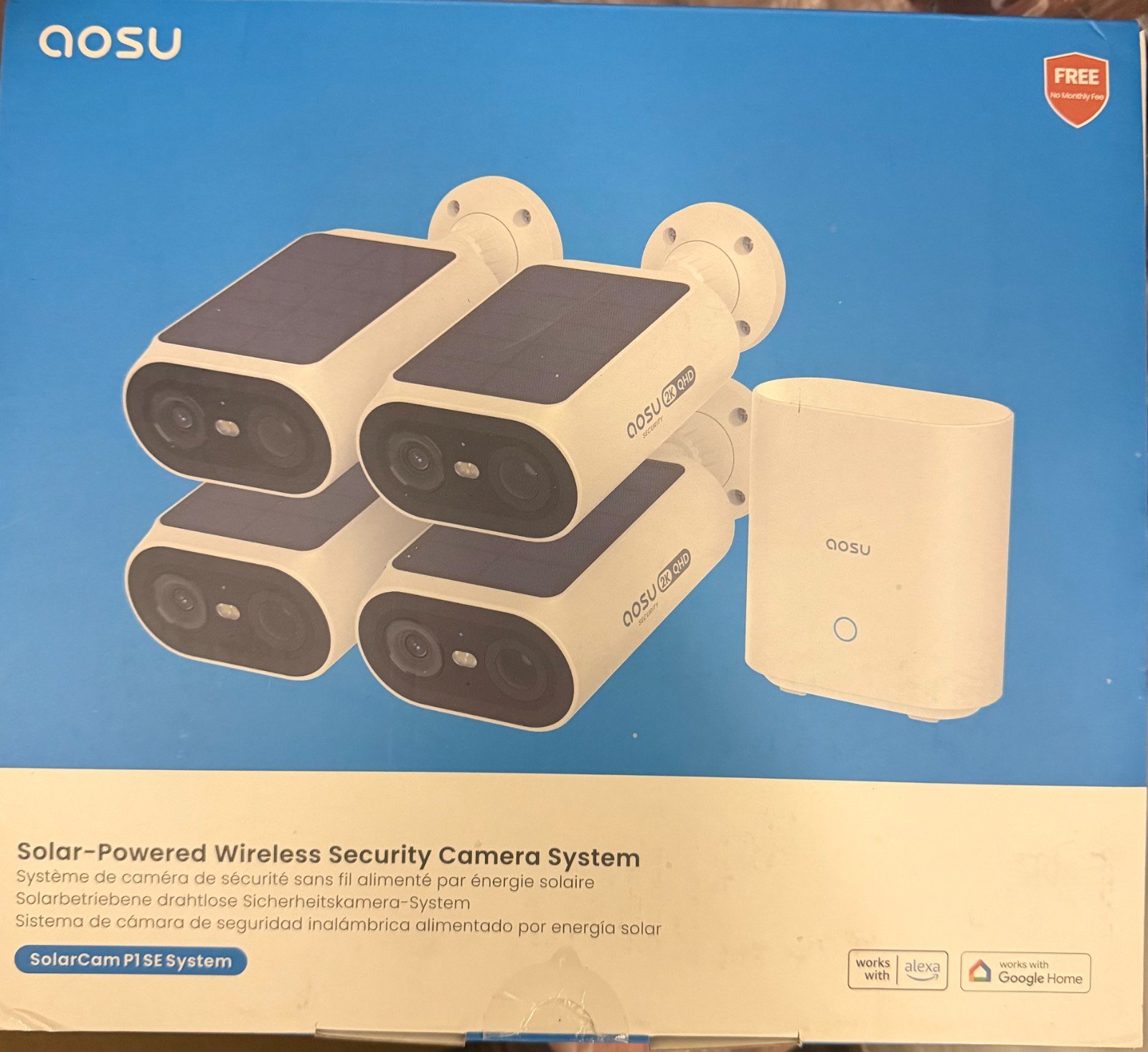 aosu Solar Security Cameras Wireless Outdoor, 2Mins DIY Installation, aosu Solar Security Cameras Wireless Outdoor, 2Mins DIY Installation,