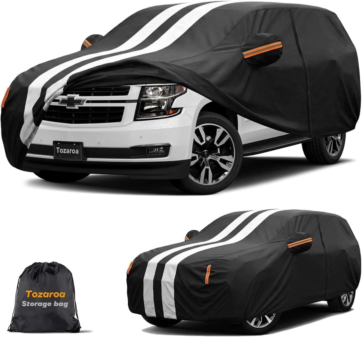 Multi-Layer Car Cover for Chevrolet Tahoe 2007-2026, 100% Waterproof, Heavy Duty