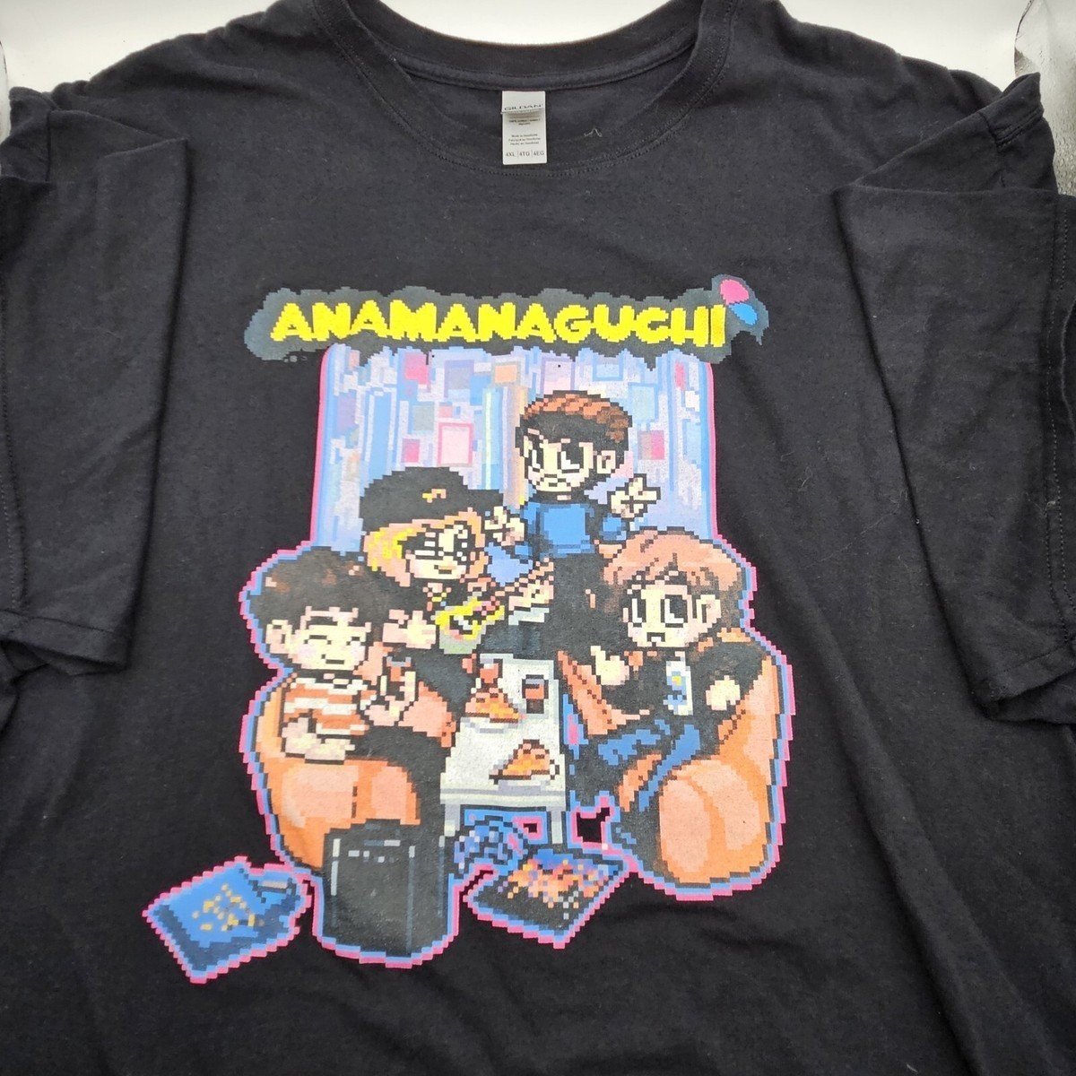 Rare Anamanaguchi Band Member Gift Funny Black Shirt S to 5XL