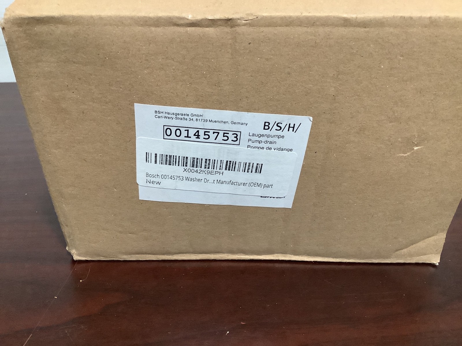 Bosch Washer Machine Drain-Pump Assy. OEM 00145753
