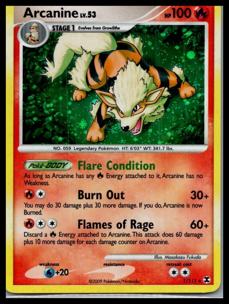 Rising Rivals #1/111 Arcanine MP Holo Rising Rivals #1/111 Arcanine MP Holo