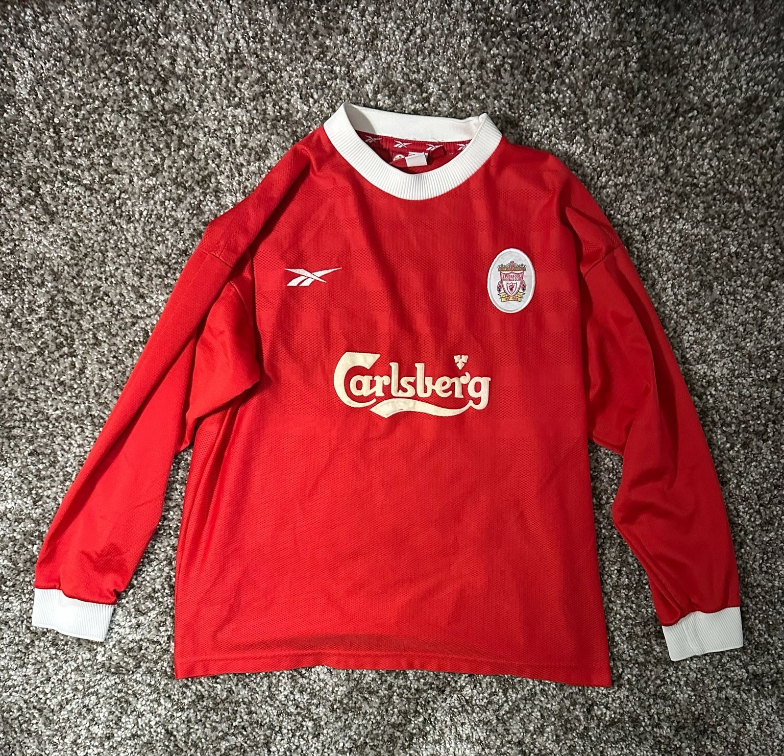 Vintage Original Reebok 1998-2000 Liverpool FC Home Long Sleeve Jersey Size XL