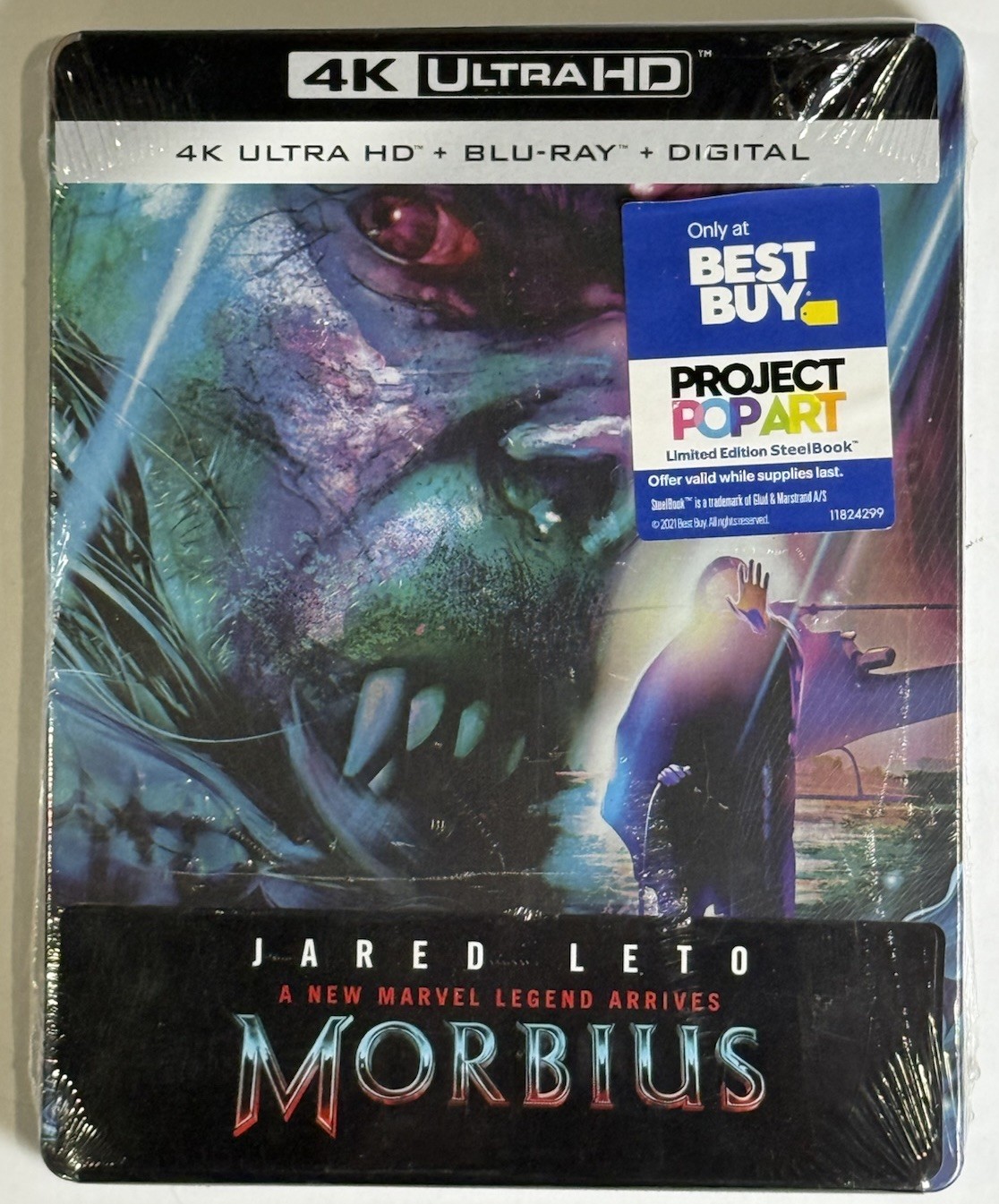 Morbius 4K Ultra HD Blu-ray Steelbook Best Buy Project Pop Art Digital