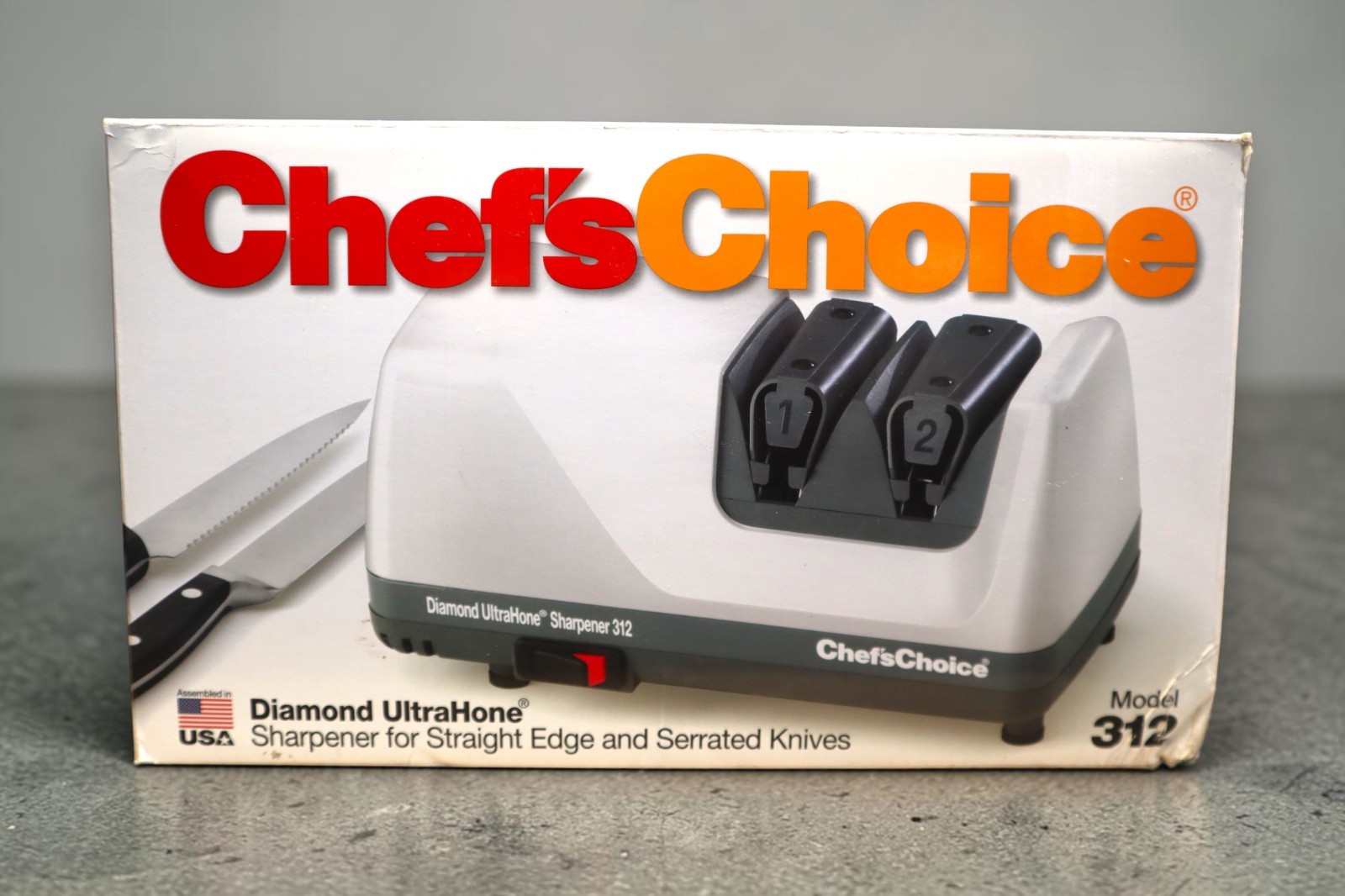Chef\'s Choice 312 Electric Sharpener, White Chef\'s Choice 312 Electric Sharpener, White