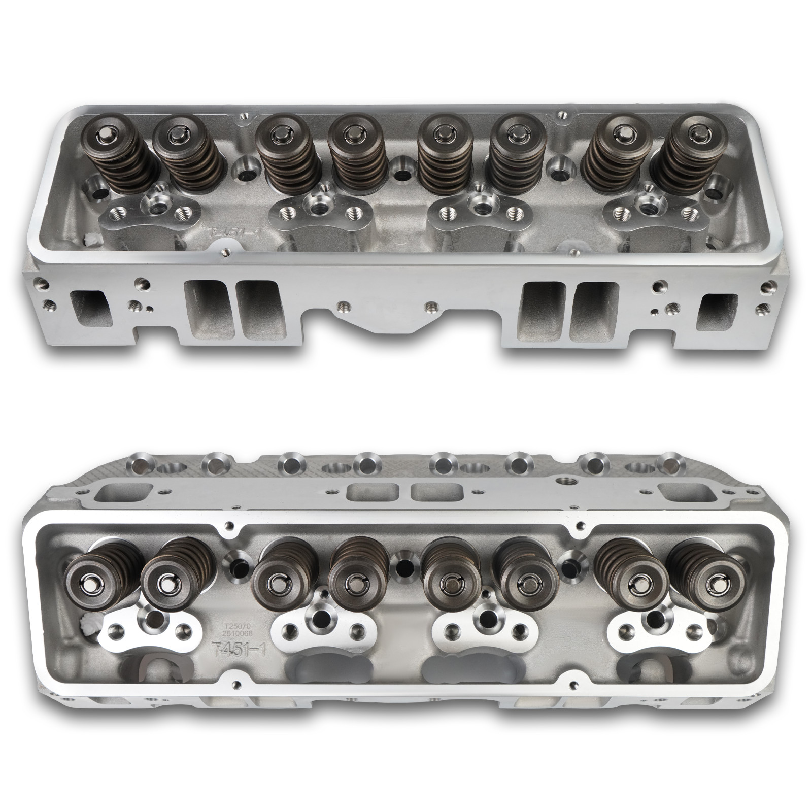 2x Complete Aluminum Cylinder Heads For SBC Chevy 350 190cc 64cc 2.02/1.60 Angle