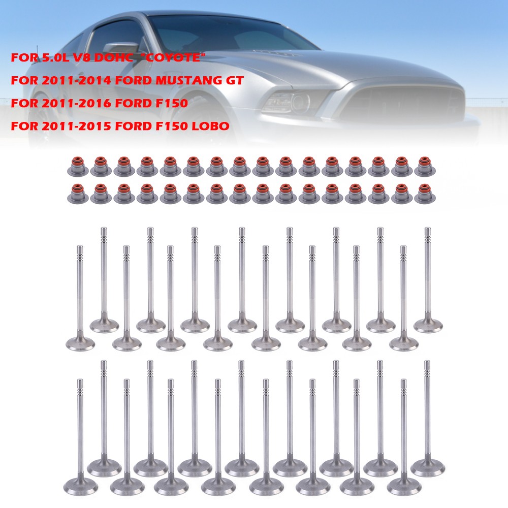 For 2011-2016 Ford F150 Mustang 5.0L V8 Coyote Intake Exhaust Valve Kit w/Seals