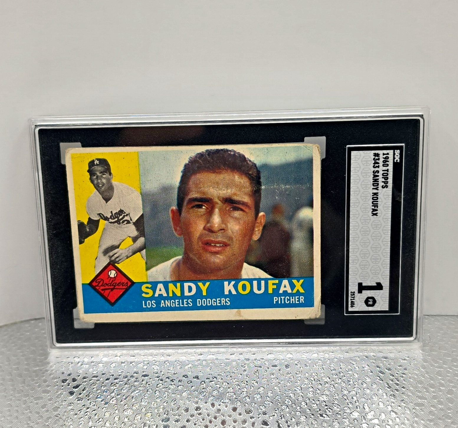 Topps 1955 Topps #343 Sandy Koufax Los Angeles Dodgers Graded Card Topps 1955 Topps #343 Sandy Koufax Los Angeles Dodgers Graded Card