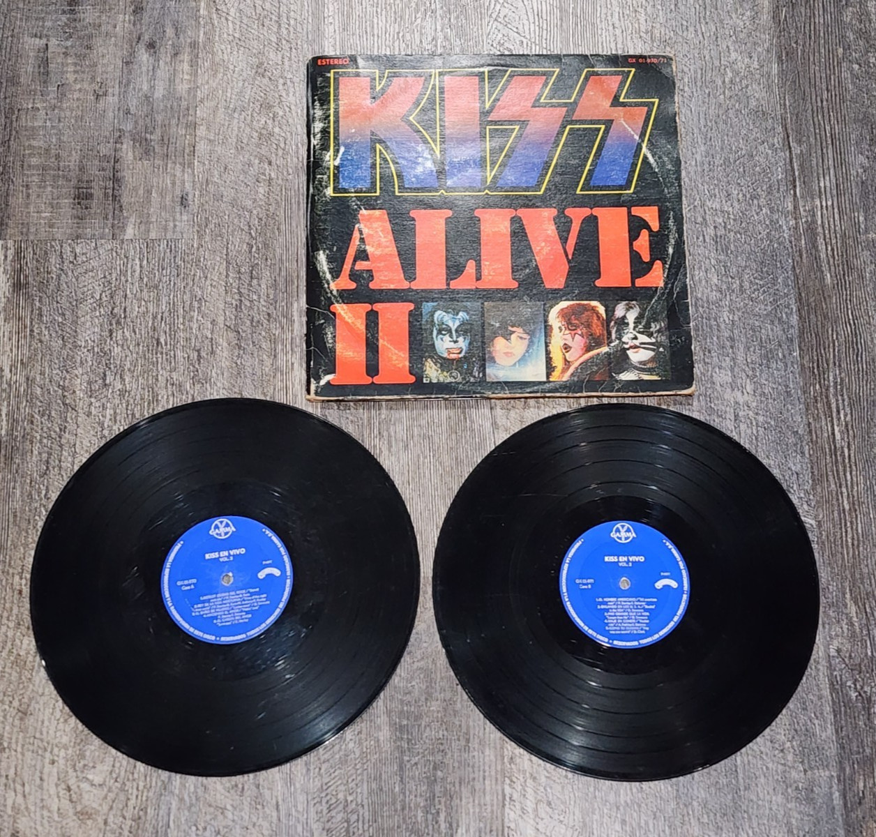 MEXICO Kiss Alive En Vivo Vinyl Poor-Fair Condition SPANISH