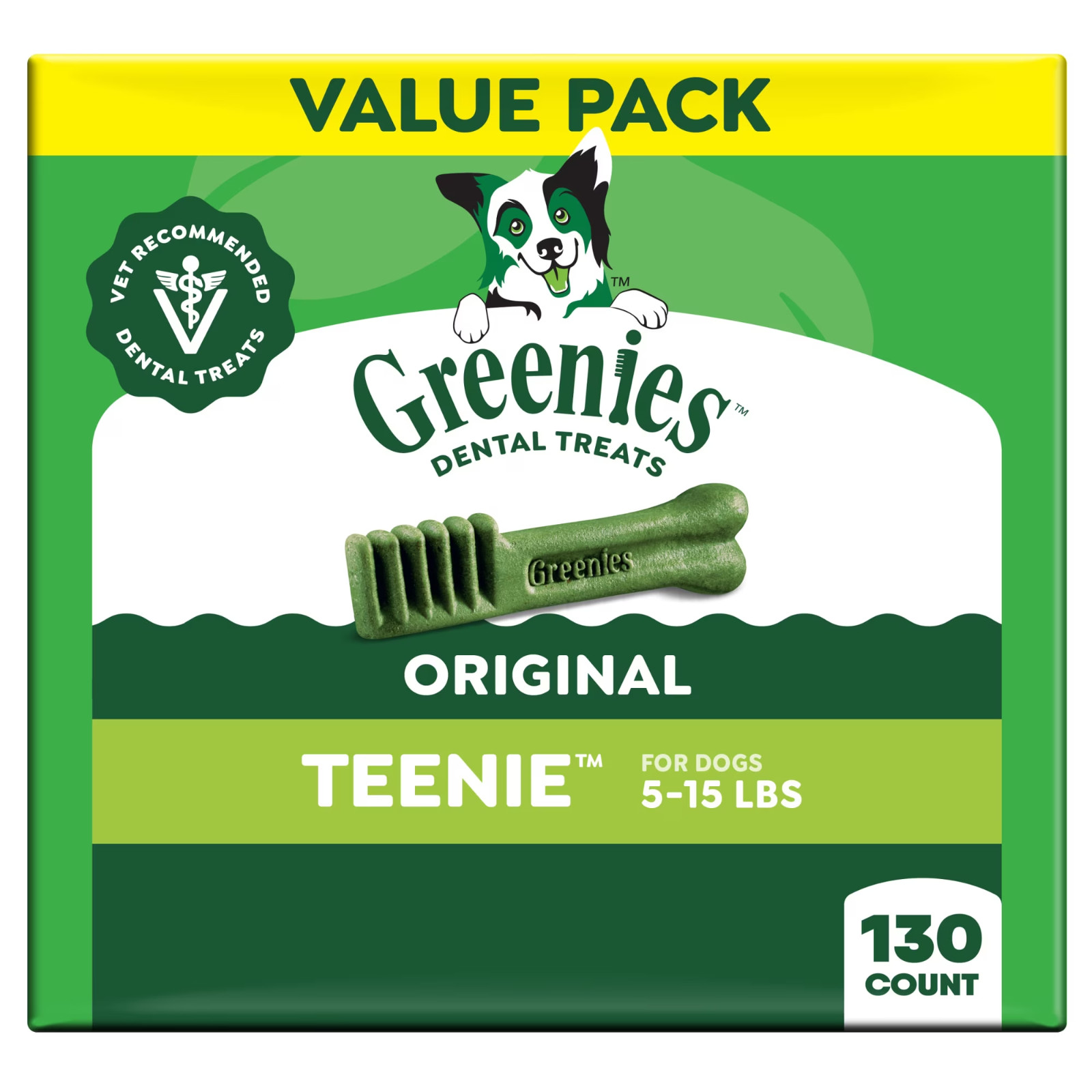  Greenies Teenie Size Original Flavor Adult Natural Dental Dog Treats, 130 Count