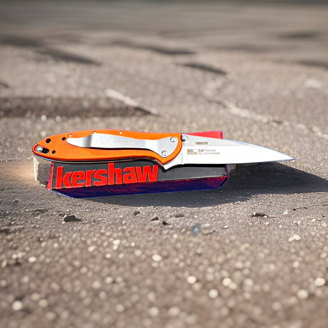Kershaw 1680OR Ken Onion Orange Aluminum Clip Point SS Plain Frame Lock Assist Kershaw 1680OR Ken Onion Orange Aluminum Clip Point SS Plain Frame Lock Assist