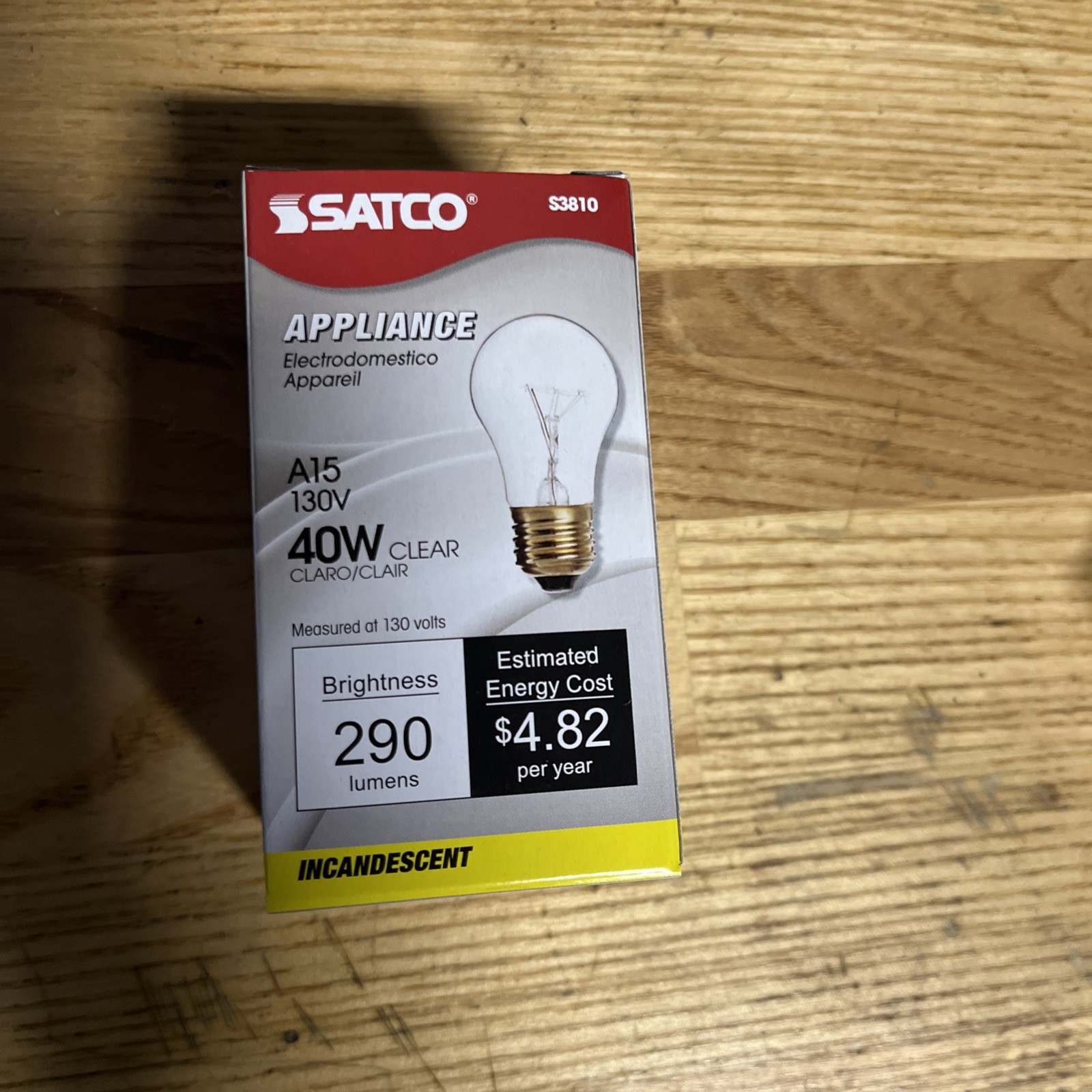 SATCO 40W Light Bulb - Appliances Wax Melts Essential Oils - S3810 Clear - A15 SATCO 40W Light Bulb - Appliances Wax Melts Essential Oils - S3810 Clear - A15