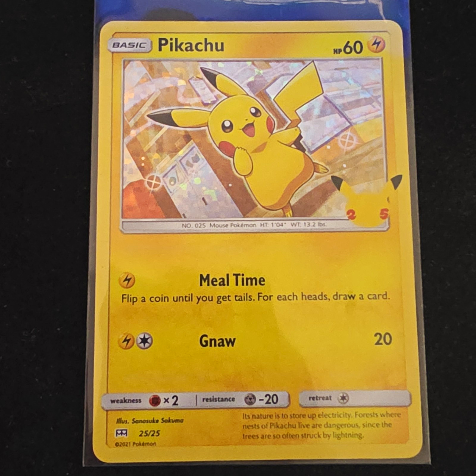 2021 Pokemon TCG Pikachu 25/25 McDonald\'s 25th Anniversary Holo Promo EN 2021 Pokemon TCG Pikachu 25/25 McDonald\'s 25th Anniversary Holo Promo EN