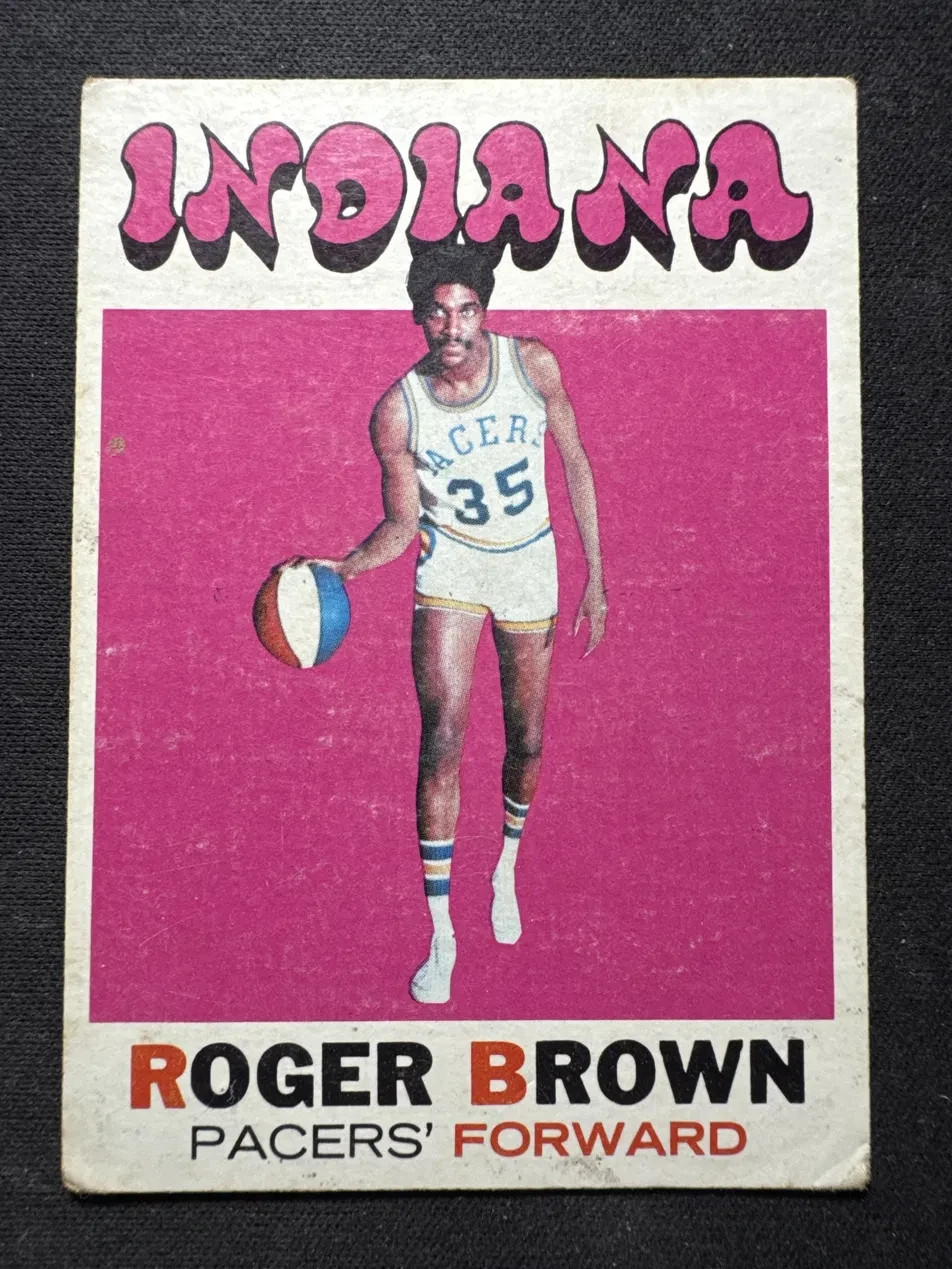 1971-72 Topps #225 Roger Brown (RC) VG-EX Indiana Pacers ABA HOF Vintage