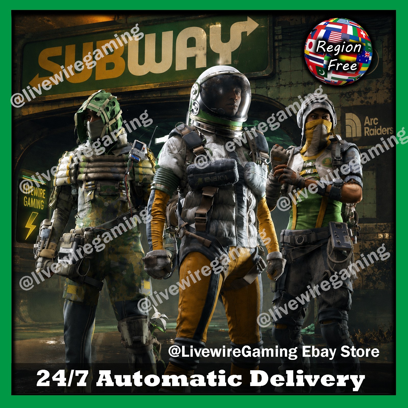 Arc Raiders x Subway - Subterranean Outfit Exclusive Promotion Collectors Item