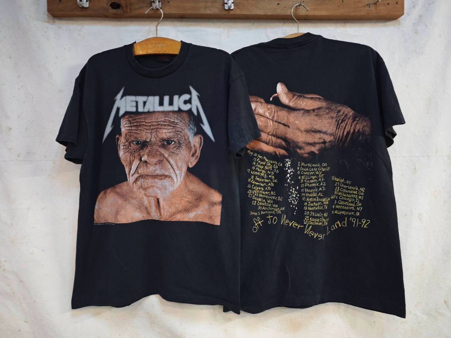 METALLICA Vintage 1991 ENTER SANDMAN Old Man 90s Band Tour Sz.L T-Shirt REPRINT METALLICA Vintage 1991 ENTER SANDMAN Old Man 90s Band Tour Sz.L T-Shirt REPRINT