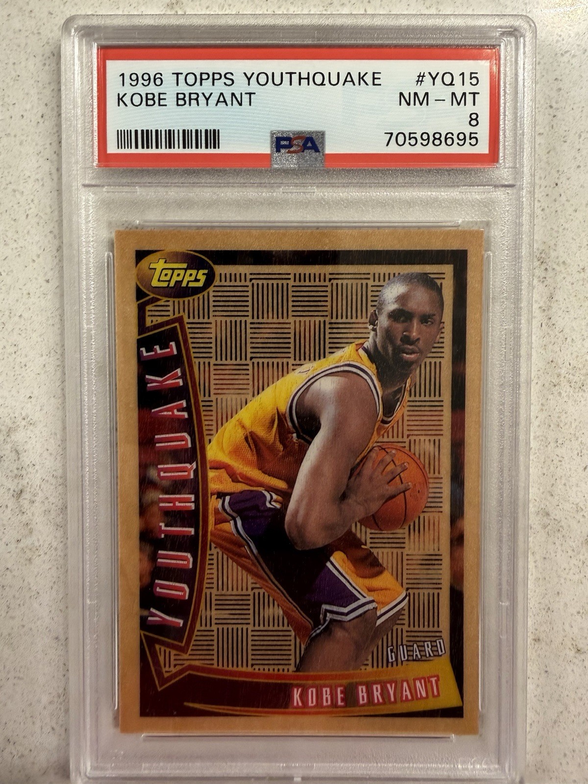 1996-97 Topps Youthquake - Kobe Bryant #YQ15 Special Insert Rookie Card PSA 8 1996-97 Topps Youthquake - Kobe Bryant #YQ15 Special Insert Rookie Card PSA 8