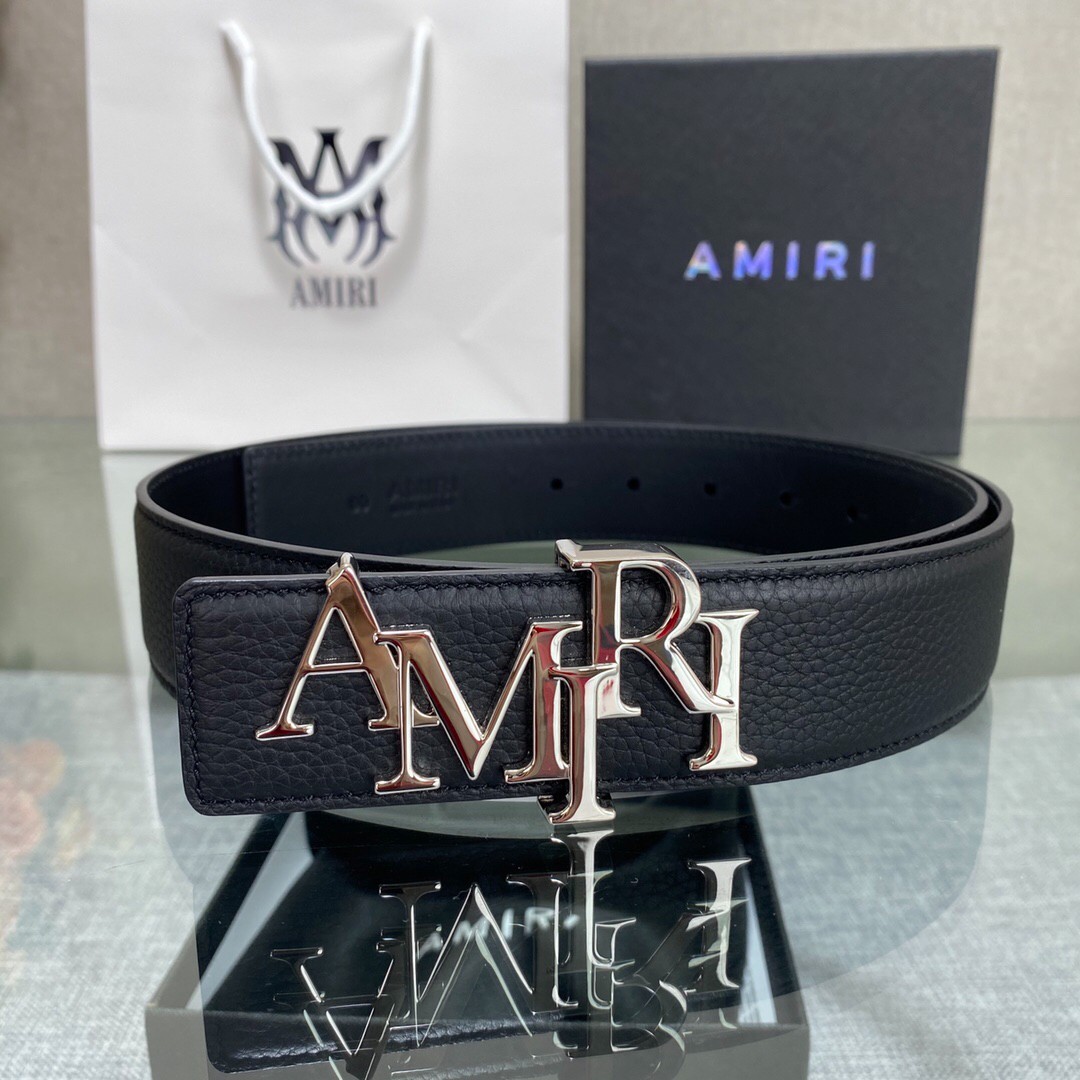 AMIRI\'s latest trending double-sided cowhide leather belt AMIRI\'s latest trending double-sided cowhide leather belt