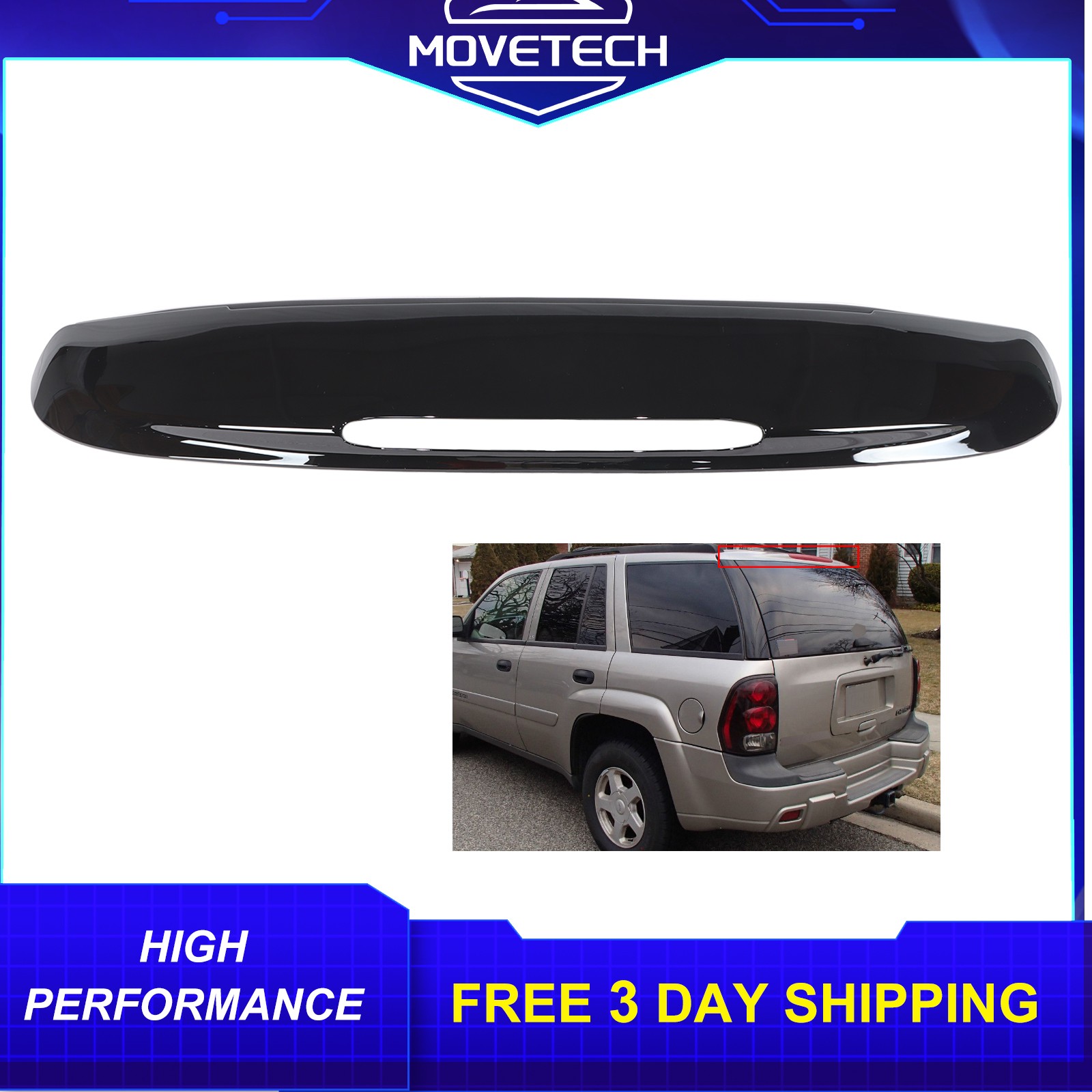 Upper Tailgate Molding Fits 2002-2009 Chevrolet Trailblazer #19150496 GM1904106 Upper Tailgate Molding Fits 2002-2009 Chevrolet Trailblazer #19150496 GM1904106