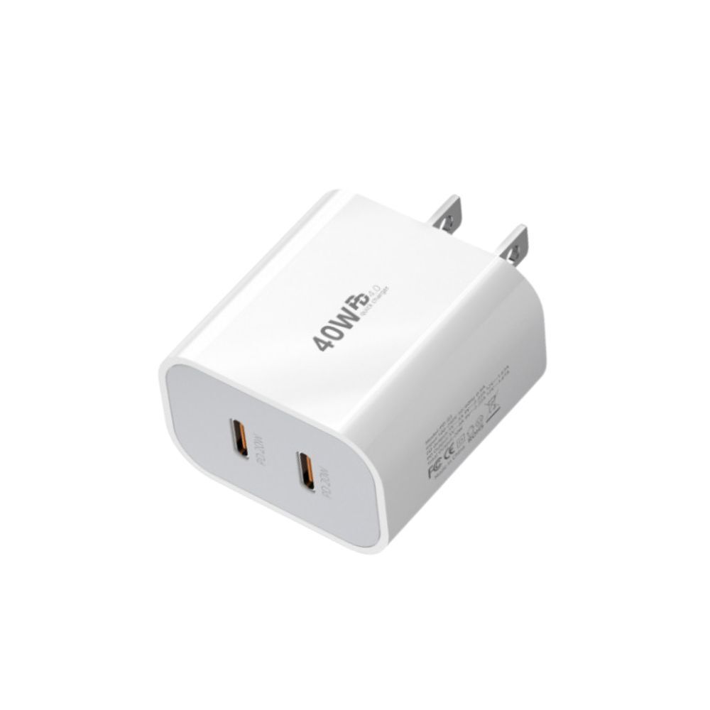 Dual Type C Adapter Lot PD4.0 Wall Charger 40W USB C Charger Fast Charging Block
