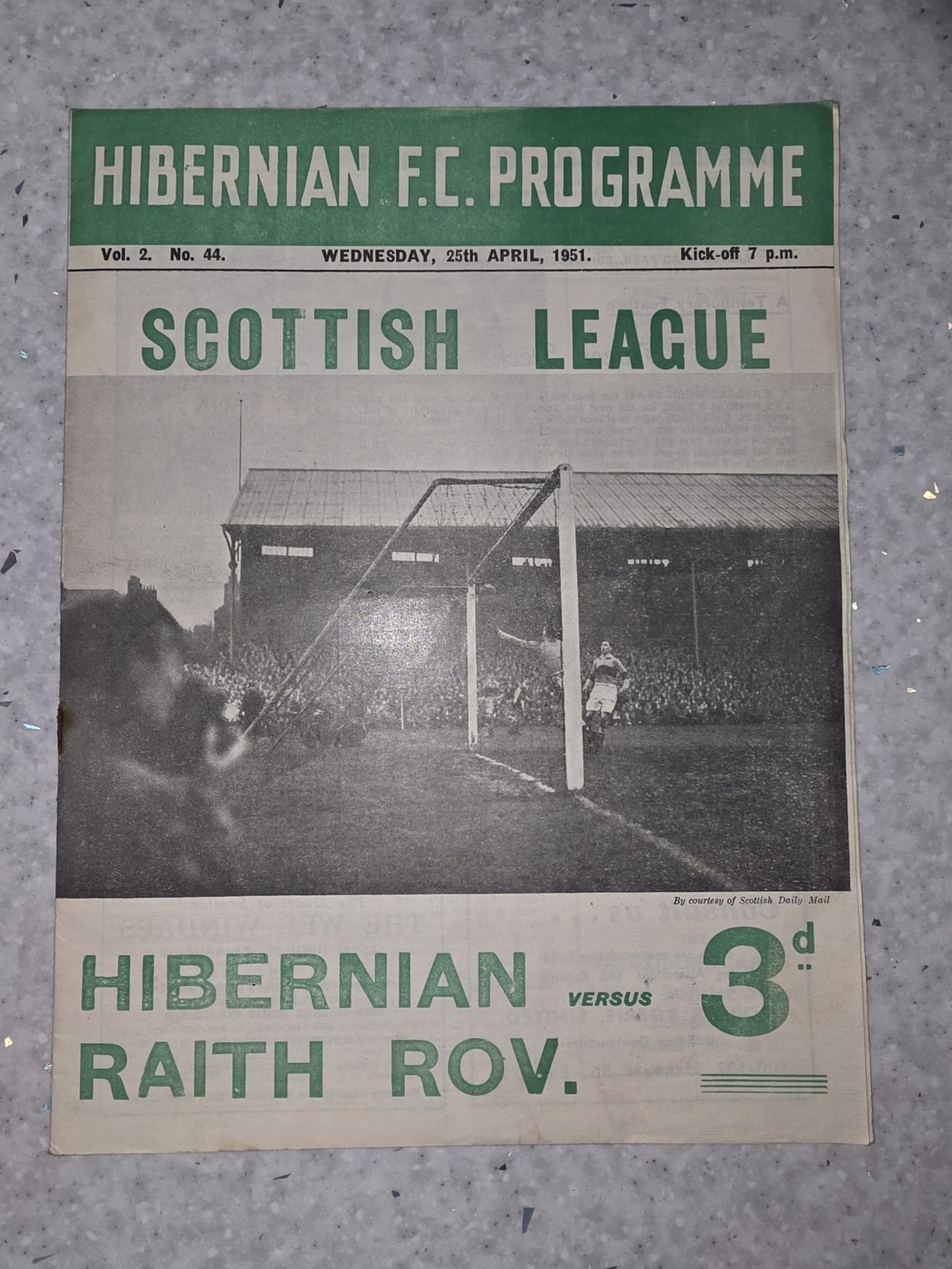 Hibernian v Raith Rovers 1951 Football Programme – TITLE CLINCHING MATCH