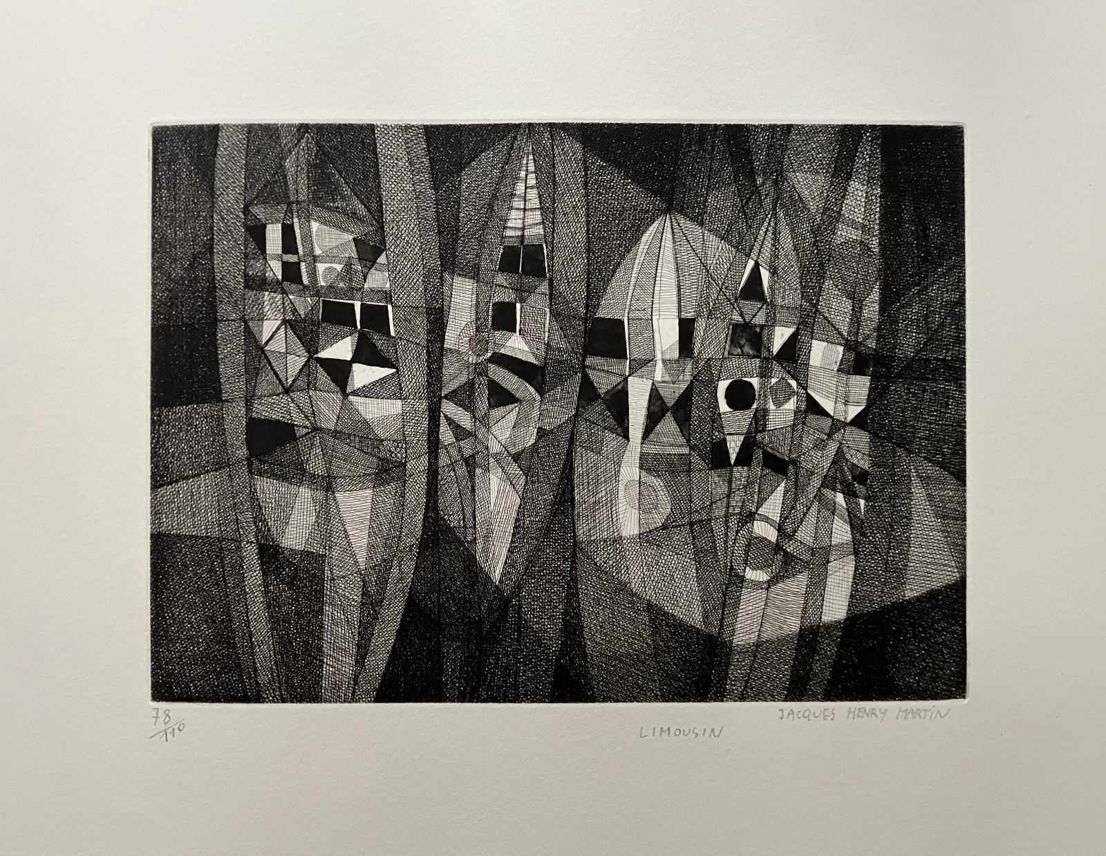 Jacques Henri Martin Signed Engraving Abstract Art Abstract Art Cubism Limousin Jacques Henri Martin Signed Engraving Abstract Art Abstract Art Cubism Limousin