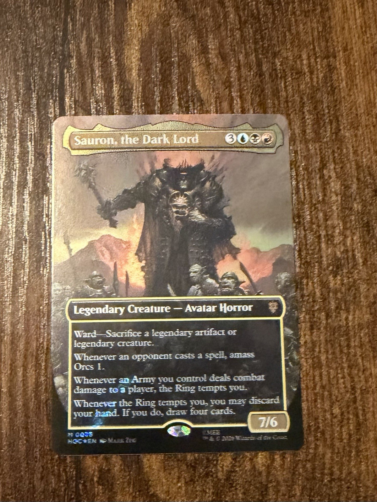 Lord of the Rings Sauron the Dark Lord Showcase Surge Foil Edition 76 Lord of the Rings Sauron the Dark Lord Showcase Surge Foil Edition 76
