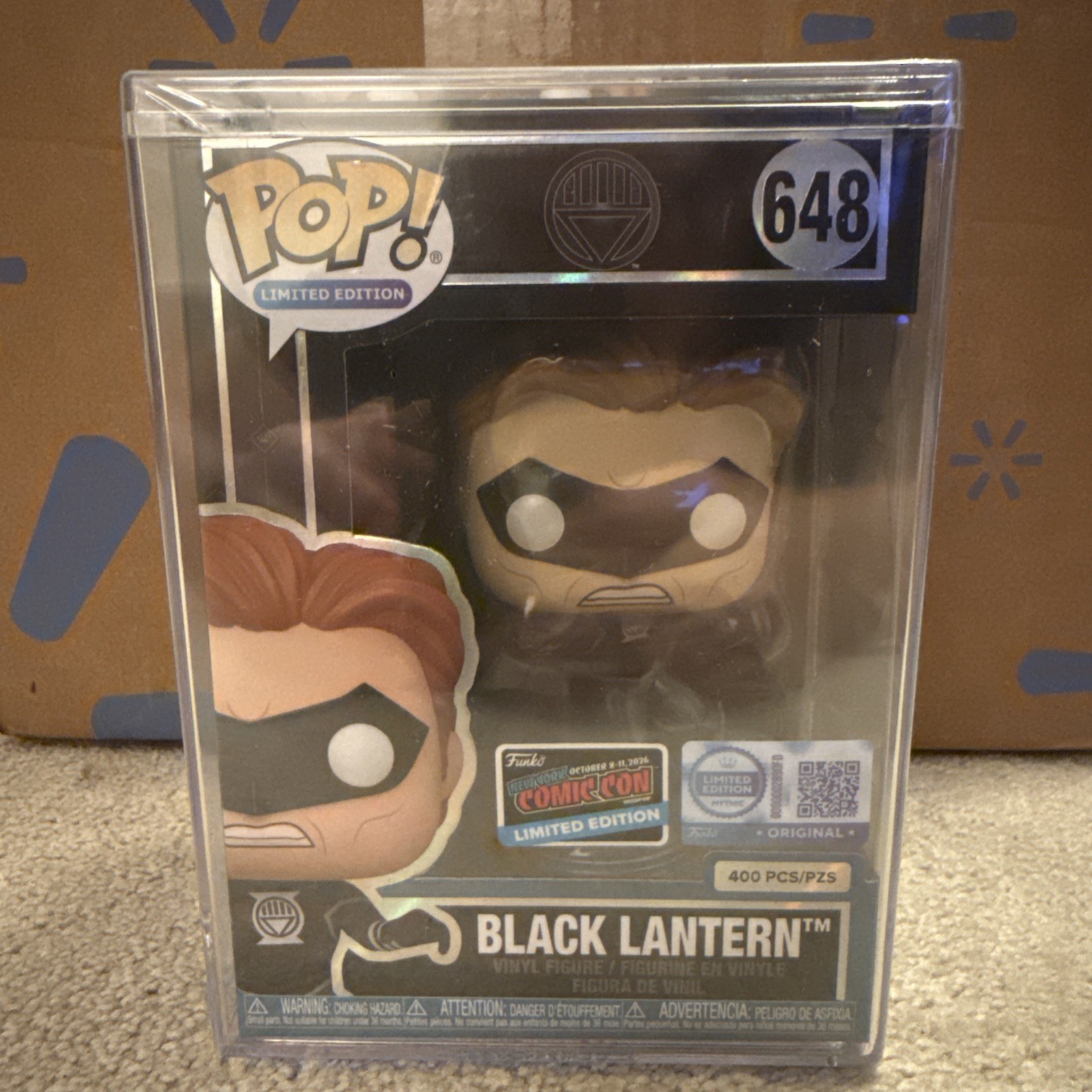NYCC26 FUNKO MYTHIC POP BLACK LANTERN Official Co Sticker LE400 In hand NYCC26 FUNKO MYTHIC POP BLACK LANTERN Official Co Sticker LE400 In hand