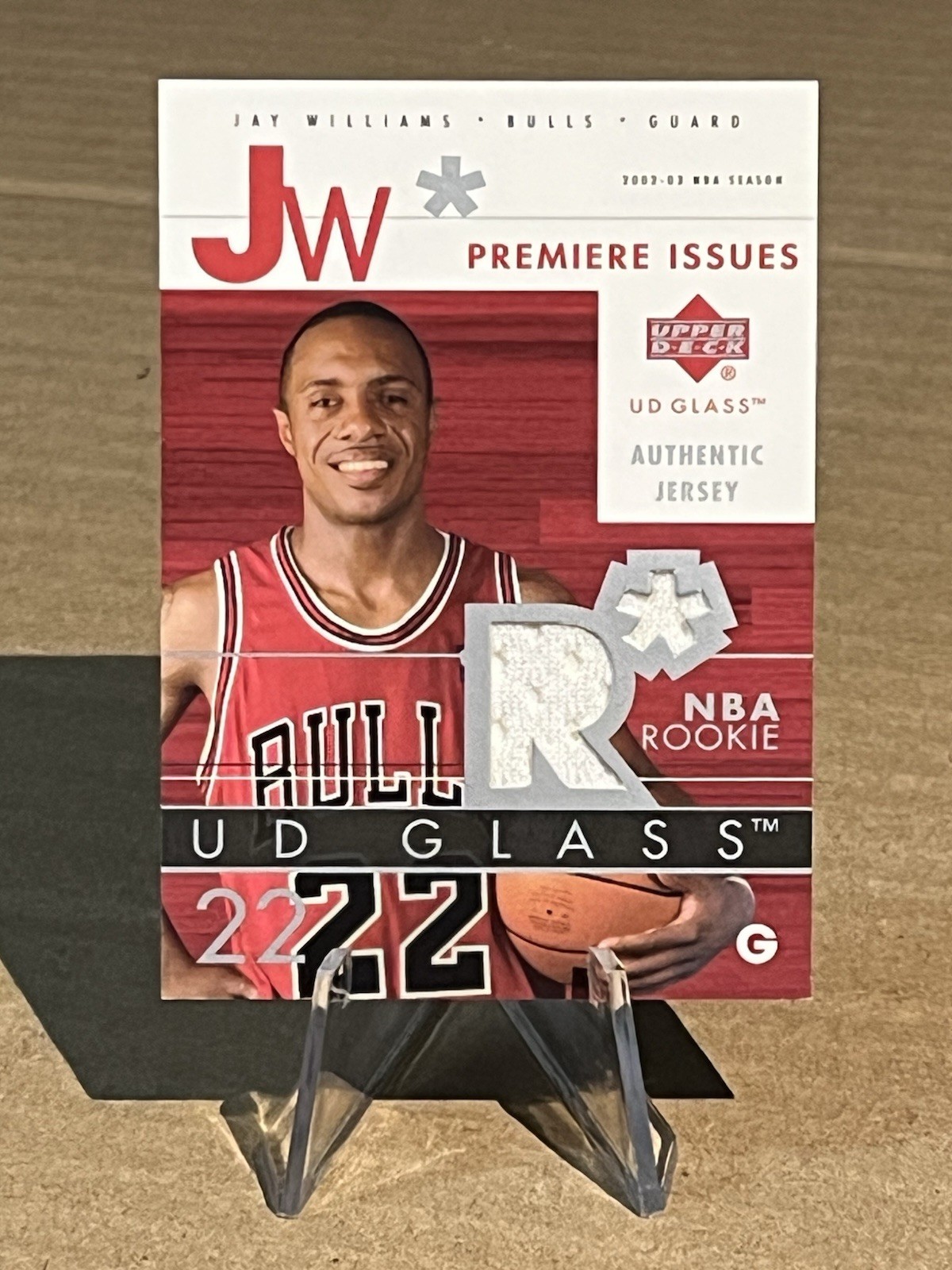 2002-03 UD Glass Premiere Issues Jay Williams Chicago Bulls #JW-P 2002-03 UD Glass Premiere Issues Jay Williams Chicago Bulls #JW-P