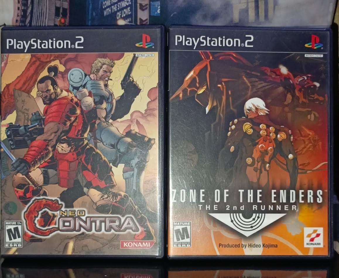 NEO CONTRA (Sony PlayStation 2, 2004) & ZONE OF ENDER 2ND RUNNER (2003), ALL CIB