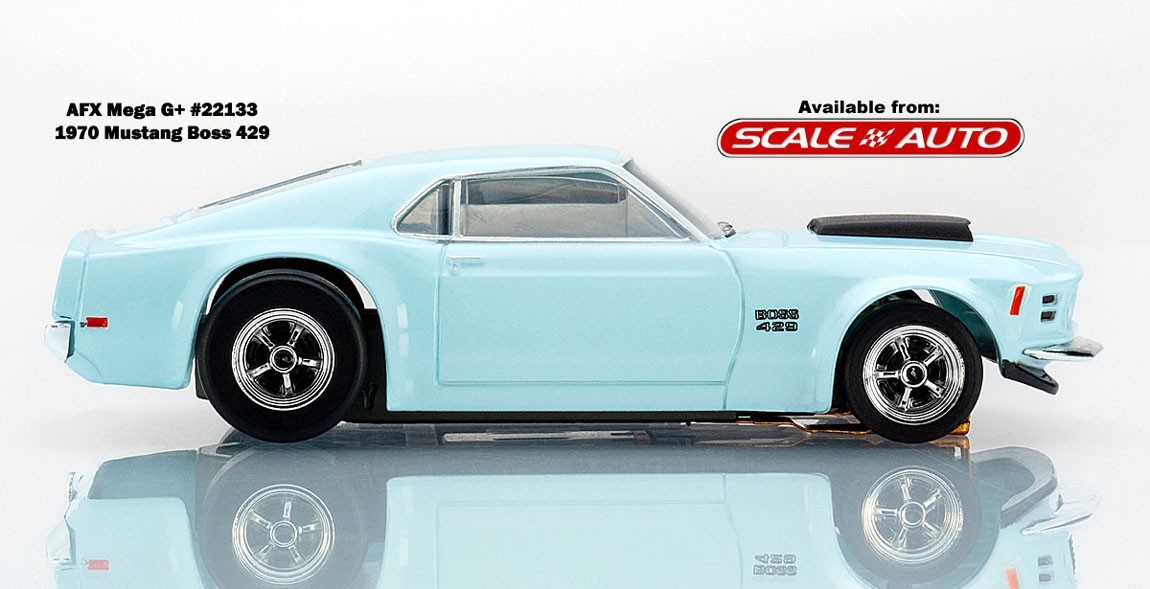 AFX Mega G+ '70 Ford Mustang Boss 429 Pastel Blue HO Slot Car 22133 NEW RELEASE