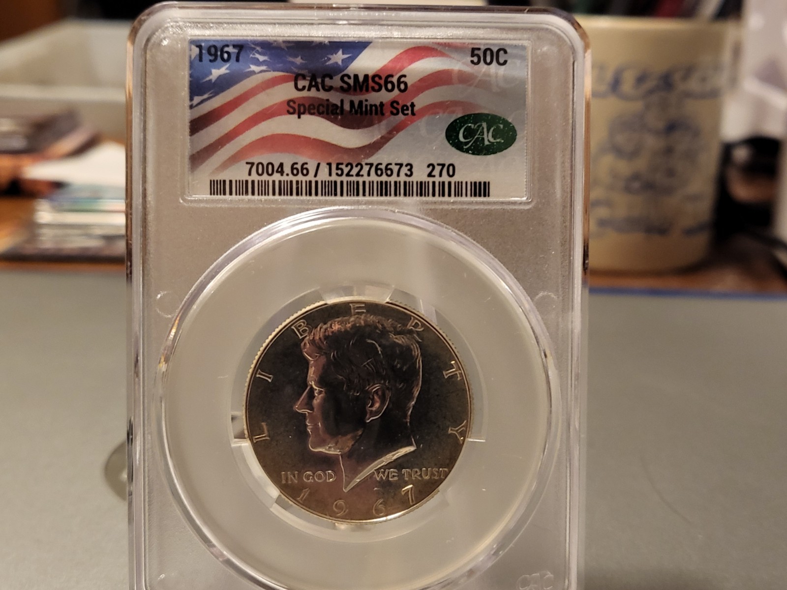 1967 40% Silver Kennedy Half CAC SMS66 Special Mint Set 1967 40% Silver Kennedy Half CAC SMS66 Special Mint Set