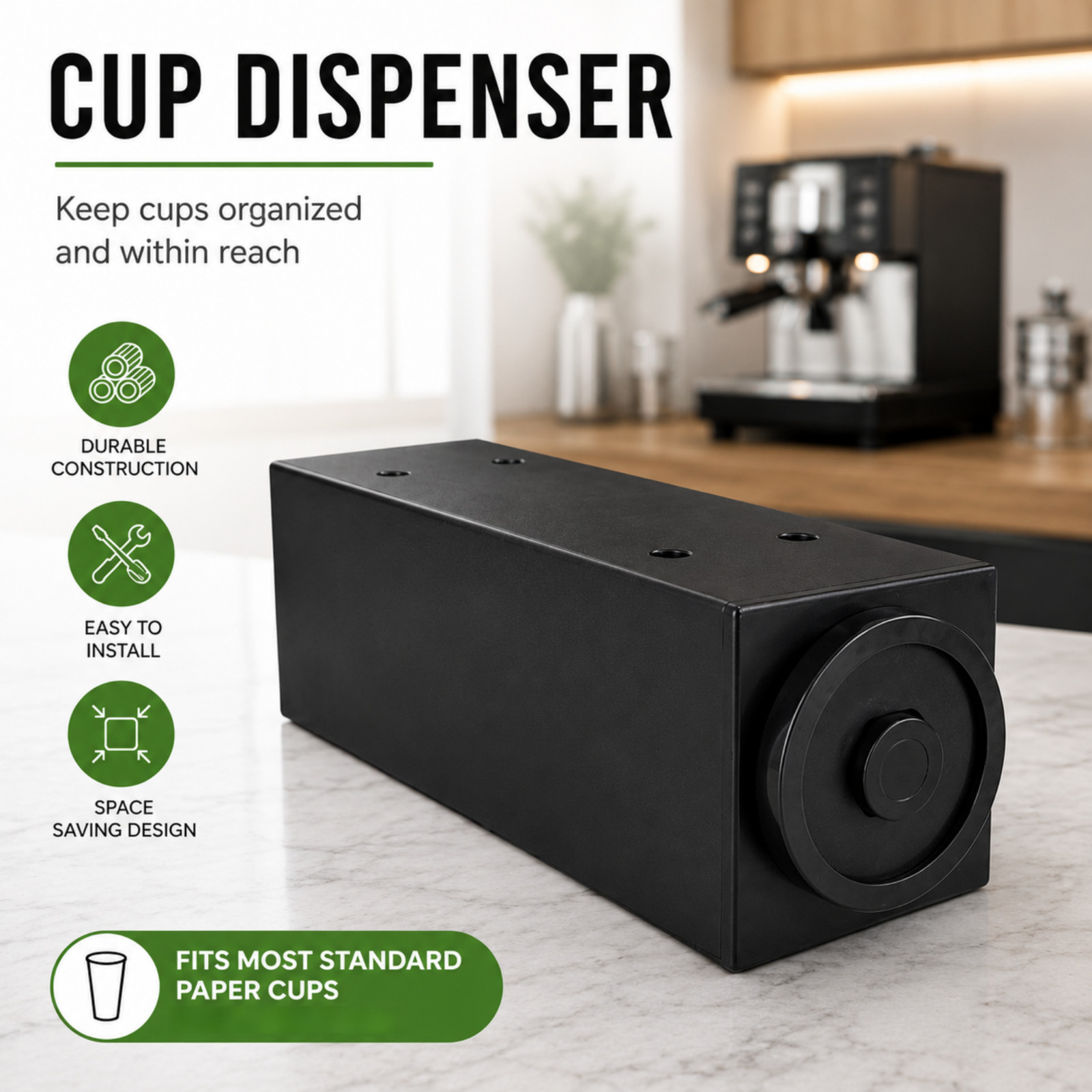 Hakka Commercial Cup Holder Beverage Dispenser Countertop Cup Organizer 1 Pack