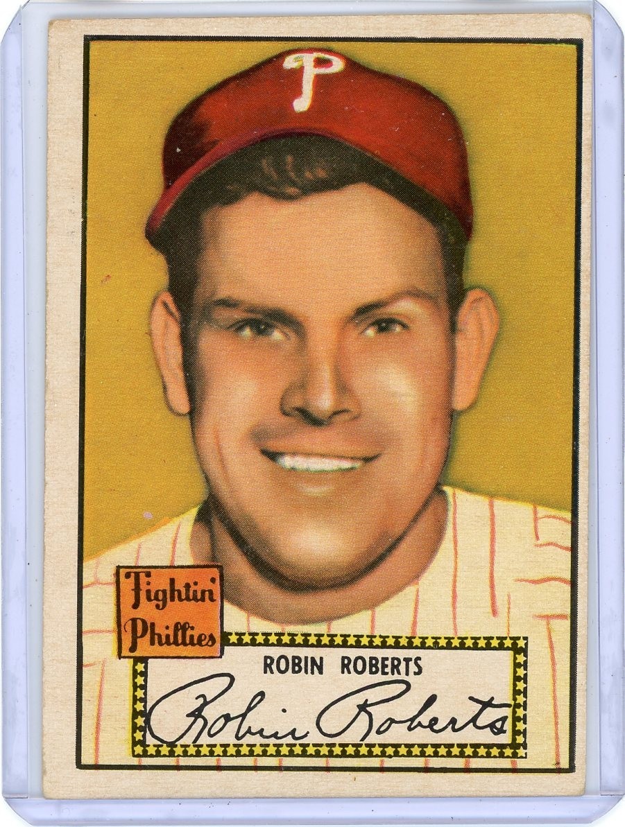 1952 Topps #59 Robin Roberts Red Back VGX+ Phillies HOF 1952 Topps #59 Robin Roberts Red Back VGX+ Phillies HOF