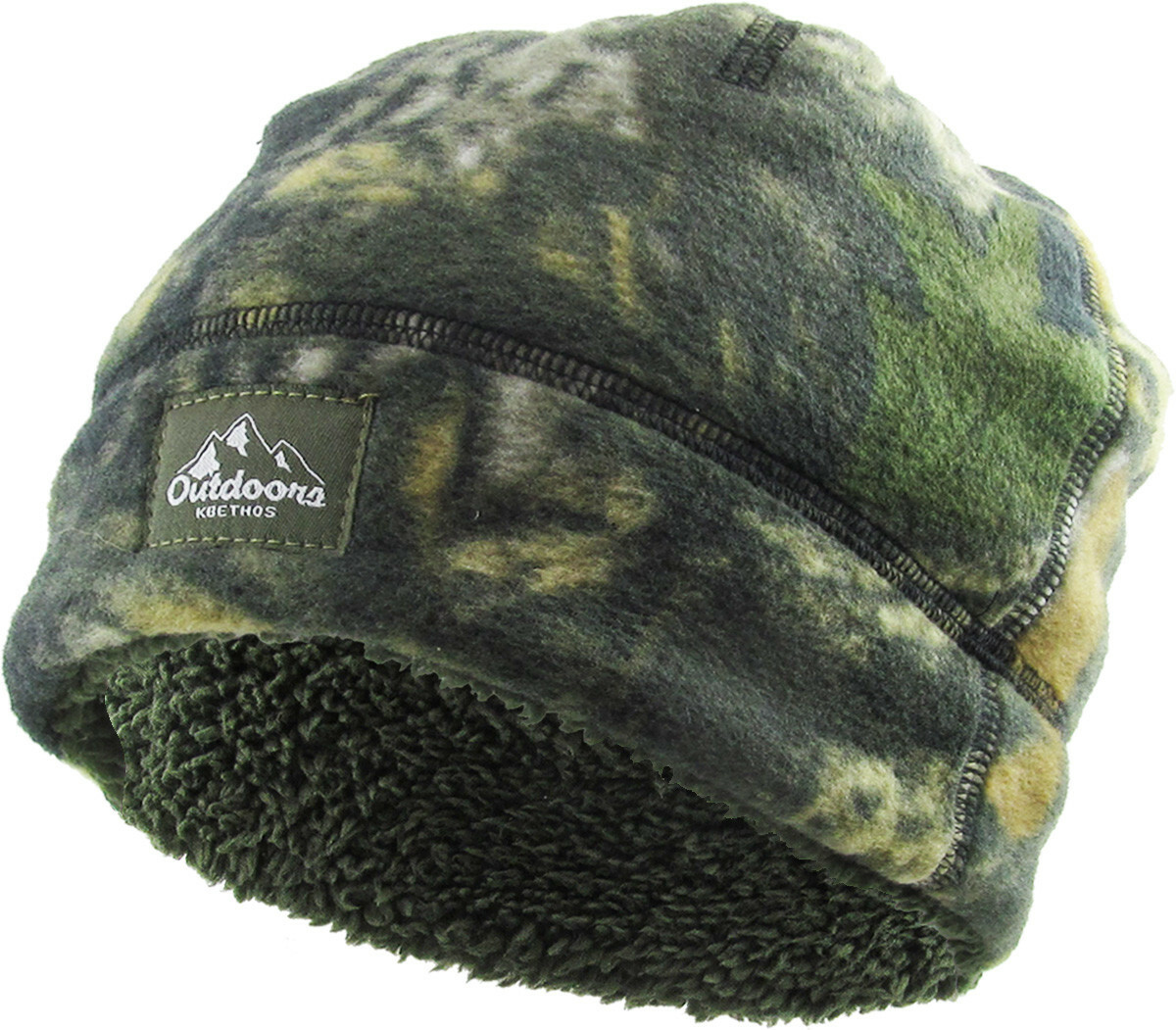 KB ETHOS Fleece Fur Lined Sherpa Skull Cap Camo Knit Winter Hat Beanie KB ETHOS Fleece Fur Lined Sherpa Skull Cap Camo Knit Winter Hat Beanie