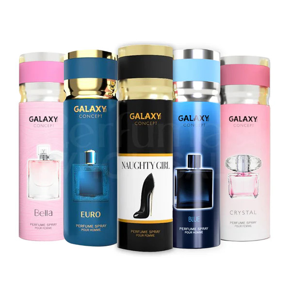 Galaxy Plus Concept Body Spray for Men/Women 200ml each (Box of 12 Mixed) Galaxy Plus Concept Body Spray for Men/Women 200ml each (Box of 12 Mixed)