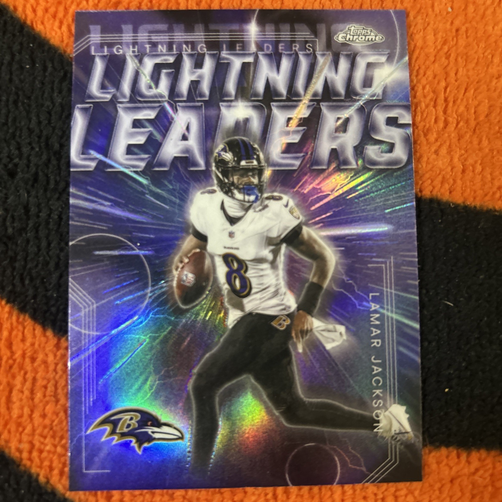 2025 Topps Chrome - Lightning Leaders Lamar Jackson #LL-5 2025 Topps Chrome - Lightning Leaders Lamar Jackson #LL-5