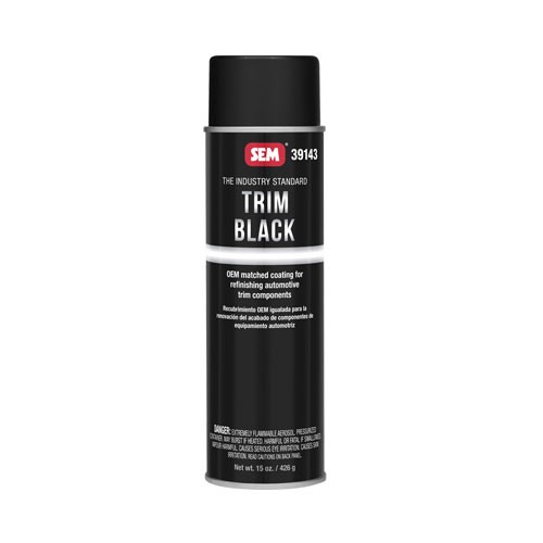 SEM 39143 Trim Black 15 oz Aerosol, Satin Black Automotive Trim Paint SEM 39143 Trim Black 15 oz Aerosol, Satin Black Automotive Trim Paint