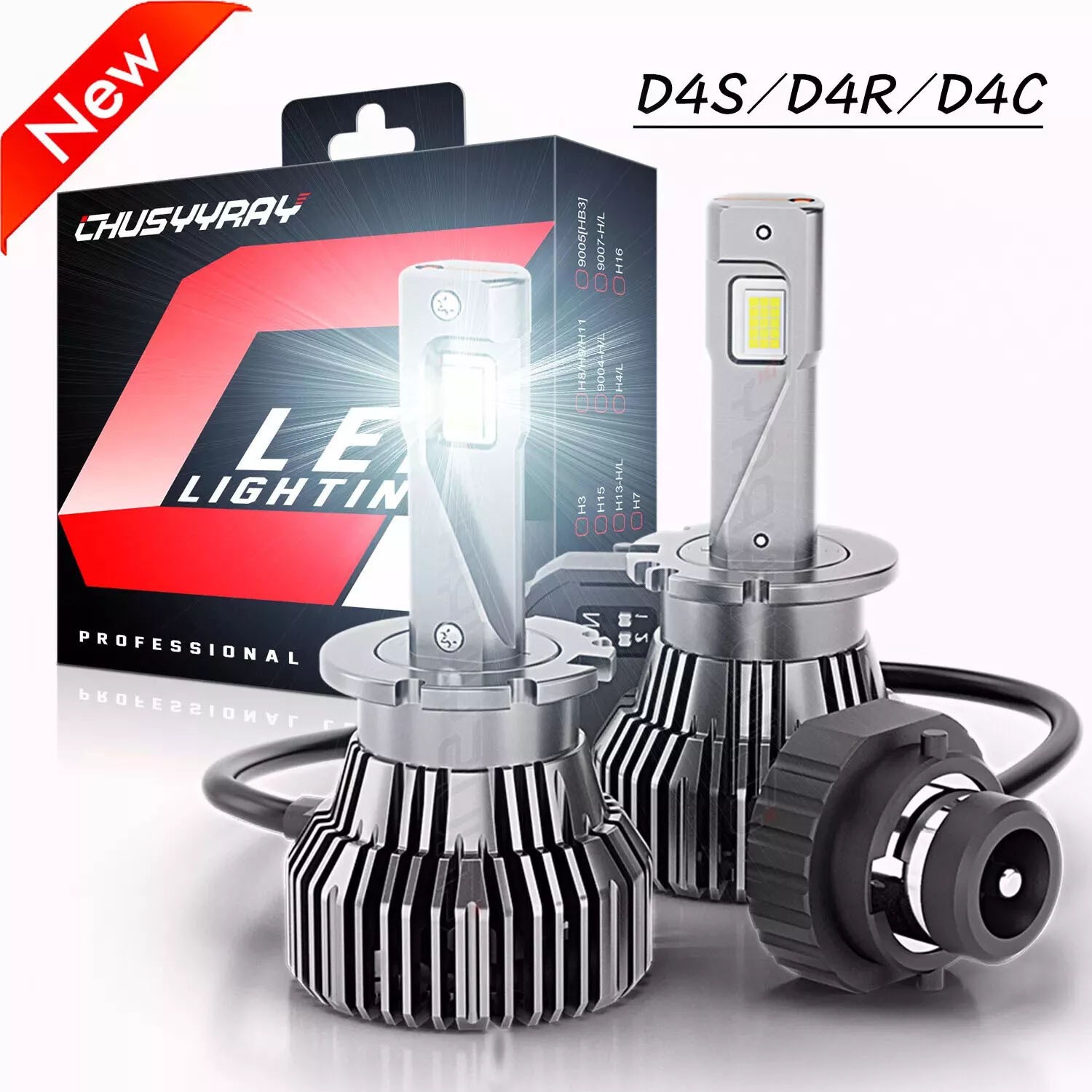 2pcs D4S D4R LED Headlight Kit Bulbs 80000LM 6500K White HID Conversion Lamps