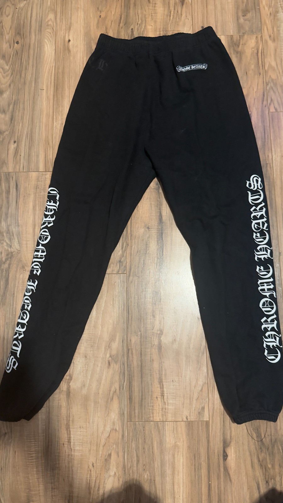 Authentic Chrome Hearts Logo Sweatpants Small S Black Joggers Authentic Chrome Hearts Logo Sweatpants Small S Black Joggers