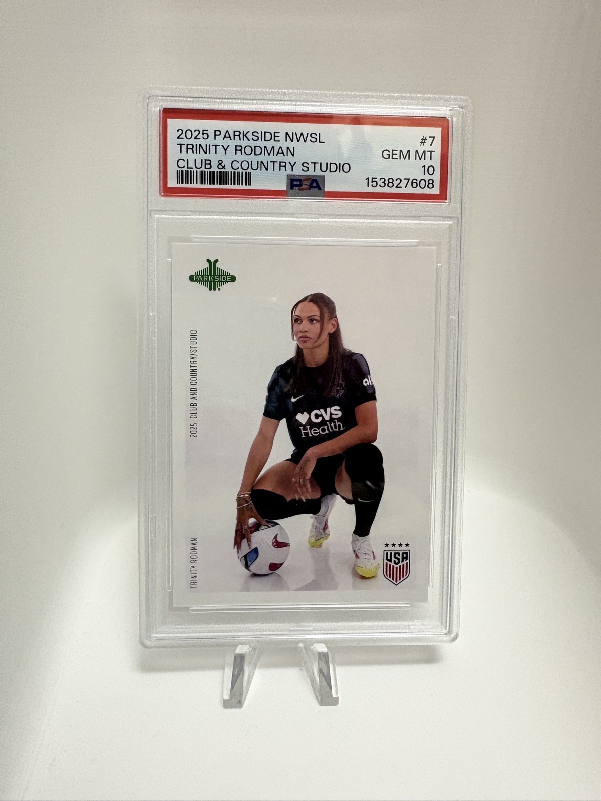 2025 Parkside Nwsl Club & Country Studio Trinity Rodman #7 PSA 10 Gem Mint Pop 3 2025 Parkside Nwsl Club & Country Studio Trinity Rodman #7 PSA 10 Gem Mint Pop 3