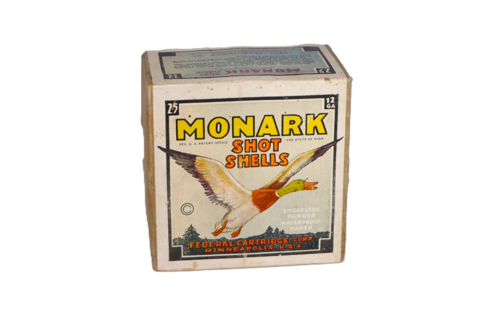 Vintage Federal Monark 12 Gauge 2-Pc Box - Empty Vintage Federal Monark 12 Gauge 2-Pc Box - Empty