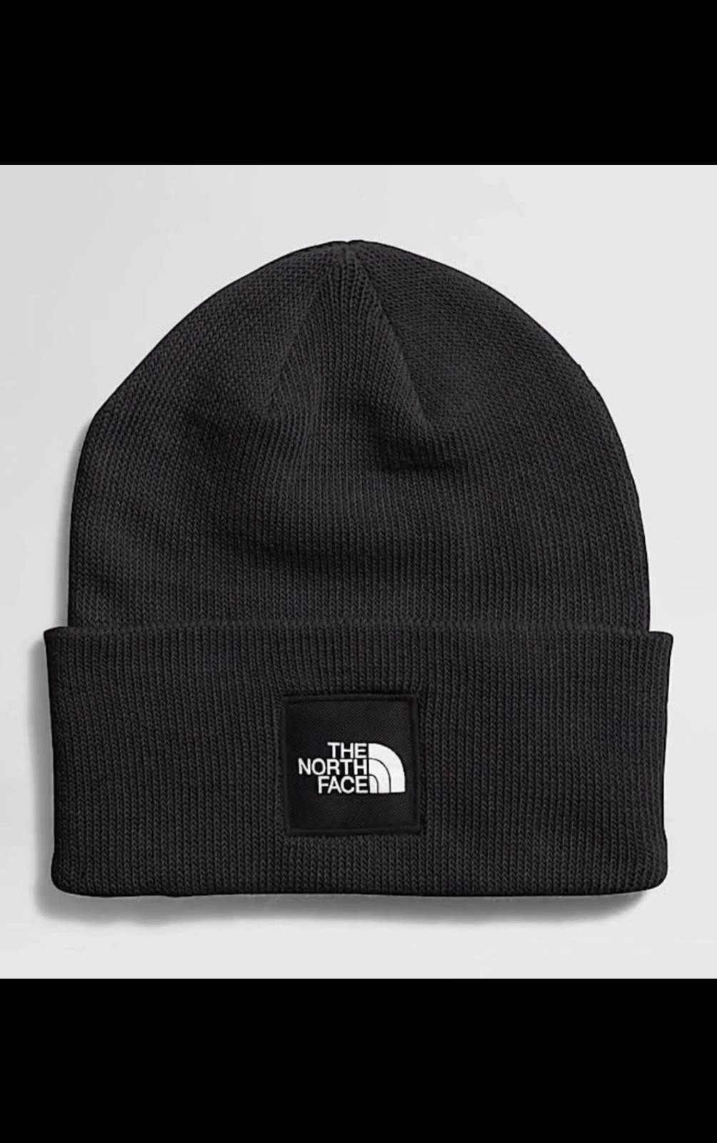 NWT THE NORTH FACE BIG BOX MENS CUFFFED Knit beanie Hat_Black