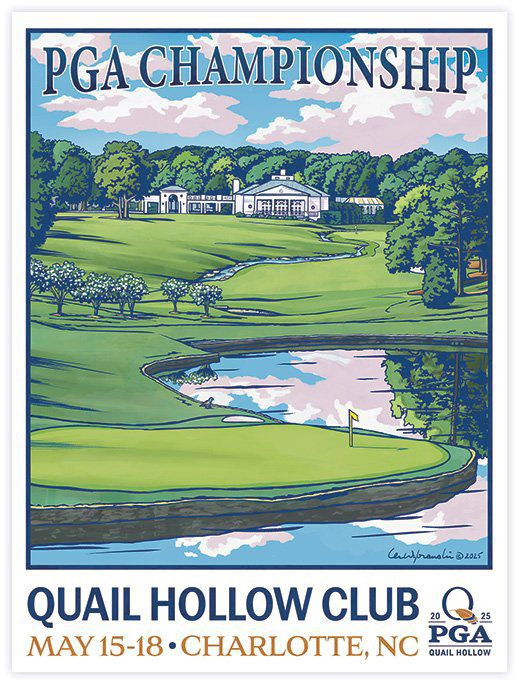 Official 2025 PGA Championship Quail Hollow Golf Poster 18\ Official 2025 PGA Championship Quail Hollow Golf Poster 18\
