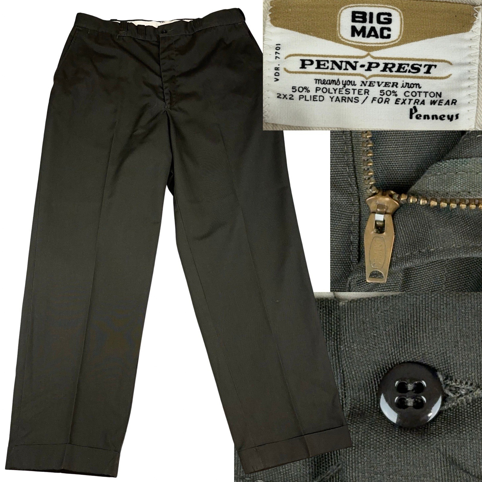 Vintage 1960s Penneys Big Mac Pants 34 X 29 Vintage 1960s Penneys Big Mac Pants 34 X 29