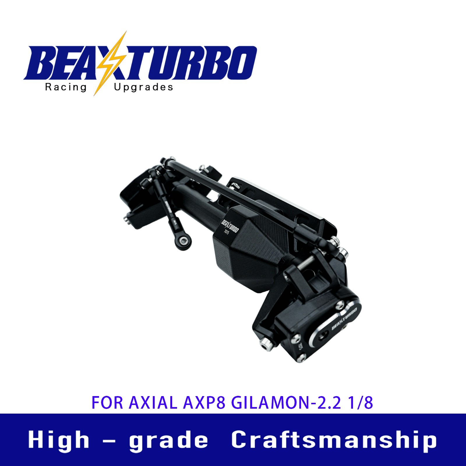BeaxTurbo CNC Alu7075 Front Axle housing& links Kit For Axial AXP8 Gilamon black BeaxTurbo CNC Alu7075 Front Axle housing& links Kit For Axial AXP8 Gilamon black