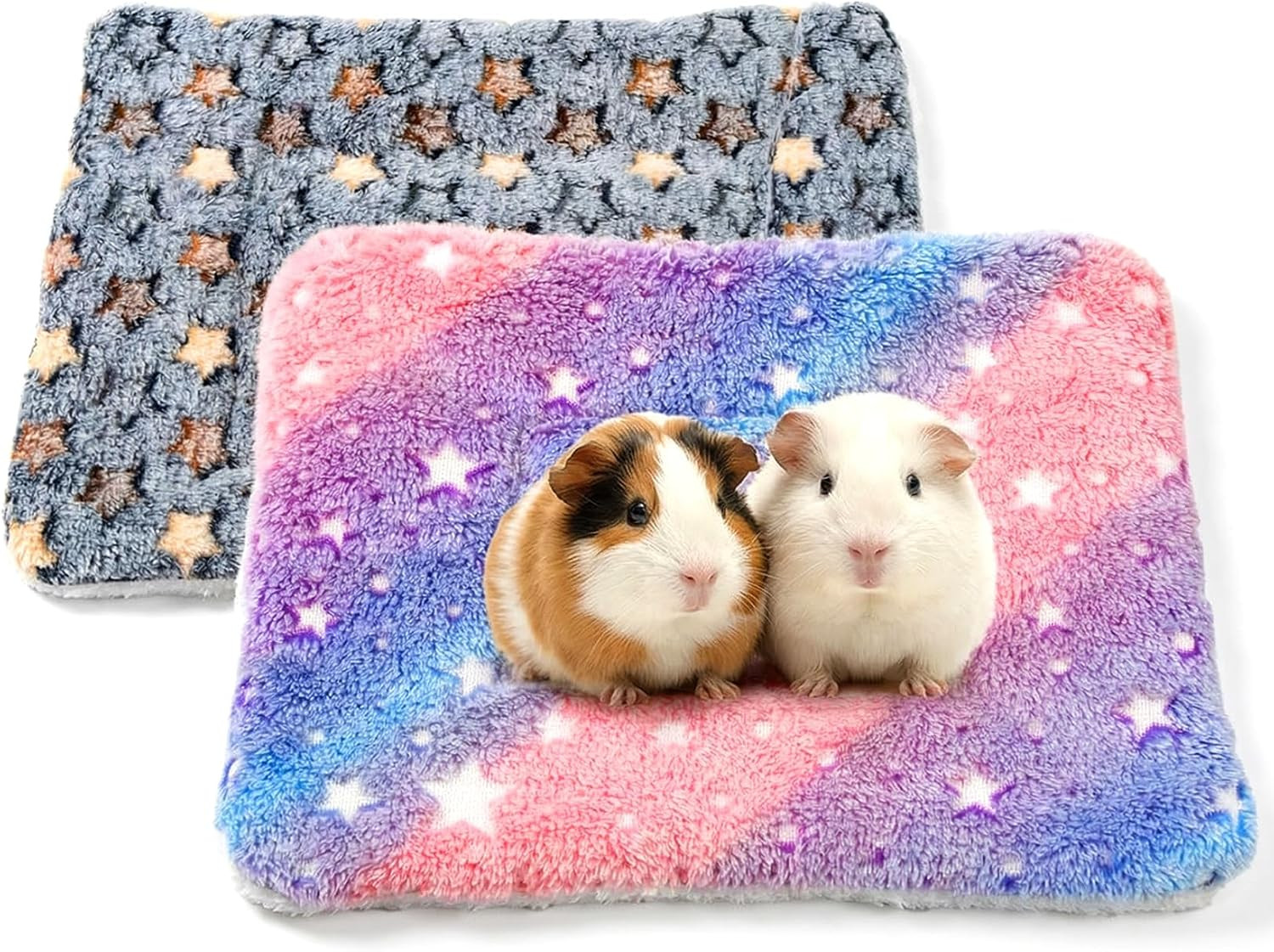 RAINFLOW 2 Pack Guinea Pig Beds - Small Animal Soft Fleece Mats,Pink & Blue | Gu RAINFLOW 2 Pack Guinea Pig Beds - Small Animal Soft Fleece Mats,Pink & Blue | Gu