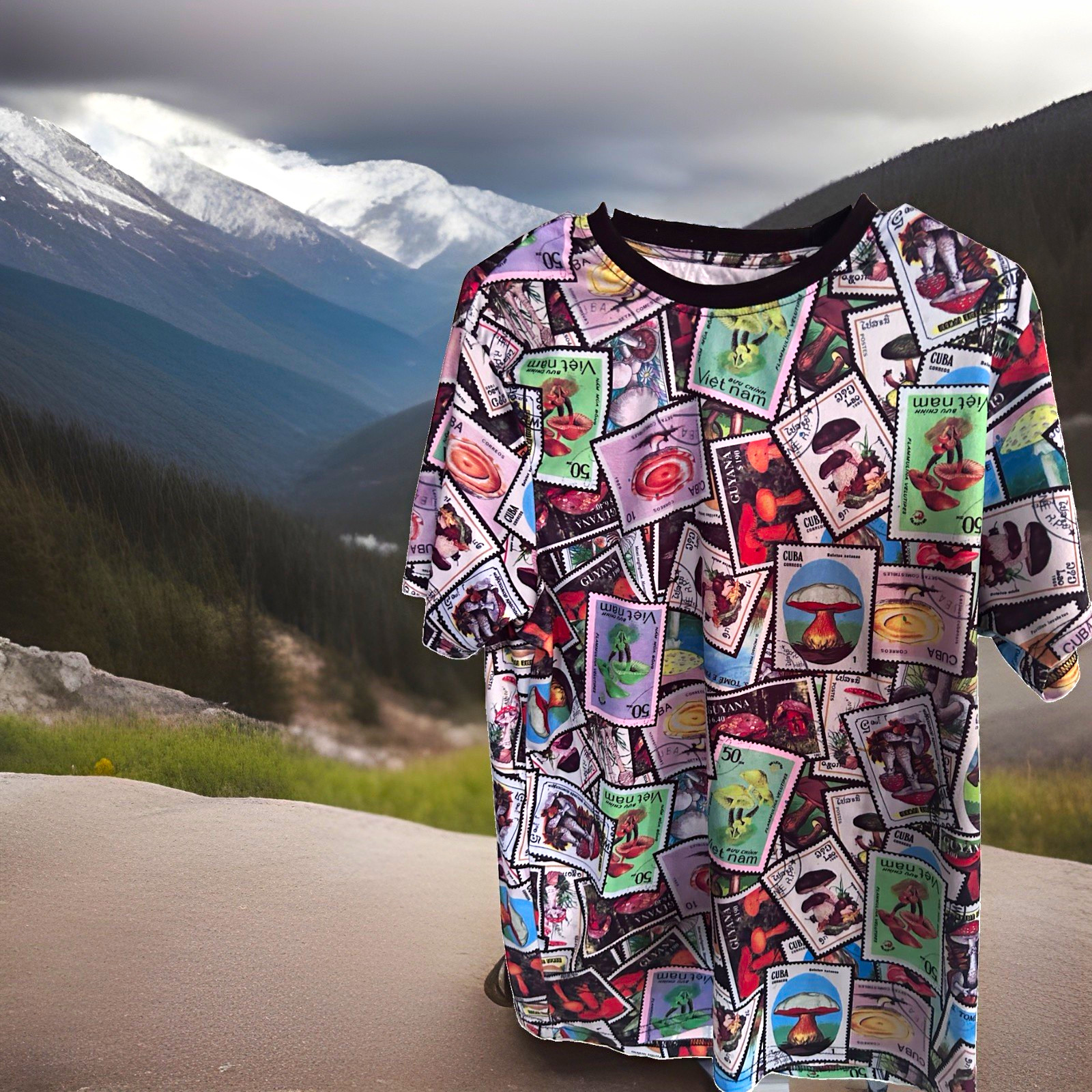 Fresh prince of bell air vintage mushroom stamp Sleeve T-Shirt Large Fresh prince of bell air vintage mushroom stamp Sleeve T-Shirt Large